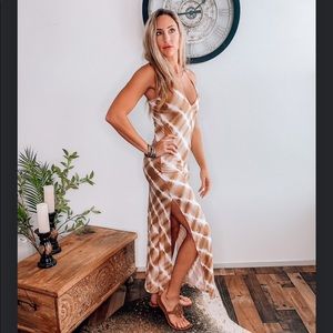 Tie-dye RacerBack summer maxi dress